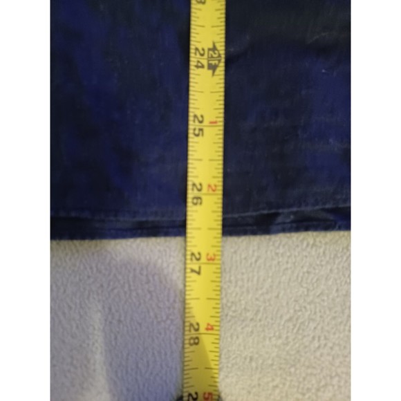 Lane Bryant Blouse Womens 18/20 Blue Ruffle Trim Short Sleeve Linen Cotton Blend - Picture 4 of 9